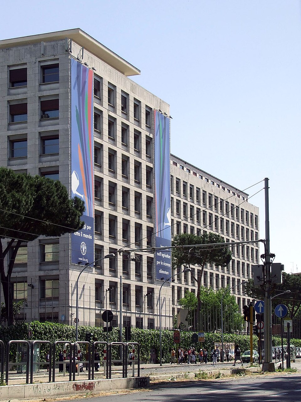 Sede de la FAO en Roma durante el Foro Mundial de la Alimentación