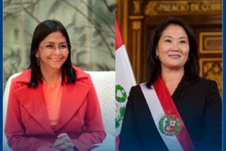 Delcy Rodríguez y Keiko Fujimori en la gráfica oficial de su conversación telefónica sobre el retorno seguro de venezolanos desde Perú