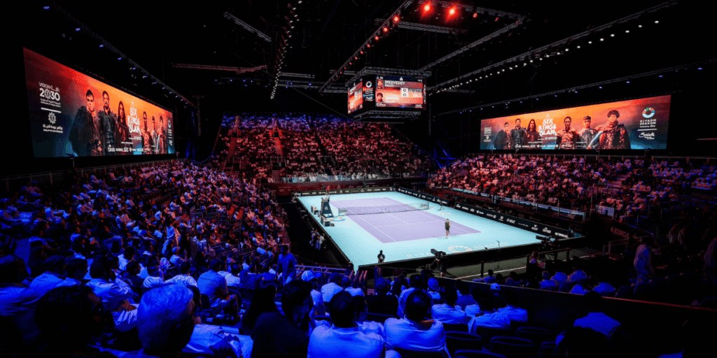 El estadio del Six Kings Slam en Riad, el torneo de Alcaraz y Djokovic pospuesto por los ataques hutíes