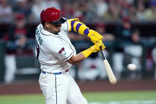 Guante de Oro: Gabriel Moreno, receptor venezolano de los Diamondbacks de Arizona, en acción