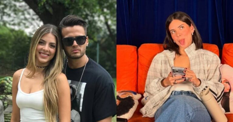 Gustavo Elis inédito: Corina Smith y Gustavo Elis en una foto de su época de pareja y Sheryl Rubio en un sofá naranja