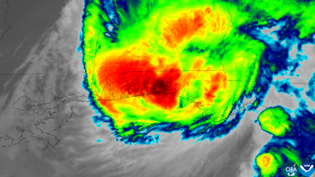 Huracán Isaías en vivo: imagen satelital de la NOAA del huracán tocando tierra en Florida