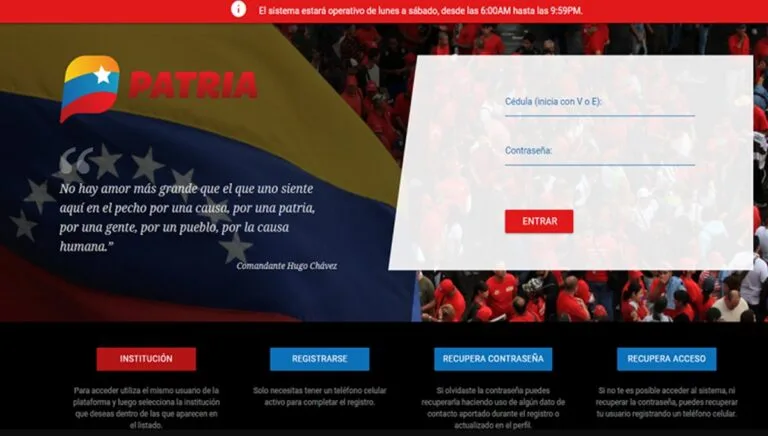 Ingreso Integral de octubre: portal de acceso del Sistema Patria en Venezuela