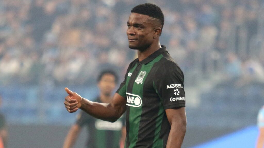 Jhon Córdoba, autor del gol de Jhon Córdoba del empate, con la camiseta del Krasnodar en la Liga Premier de Rusia