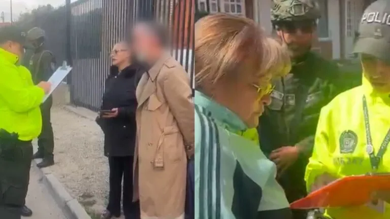 Jueza capturada por soborno en Bogotá: policías custodian a los detenidos por el presunto pago de $1.200 millones para liberar a un narco neerlandés