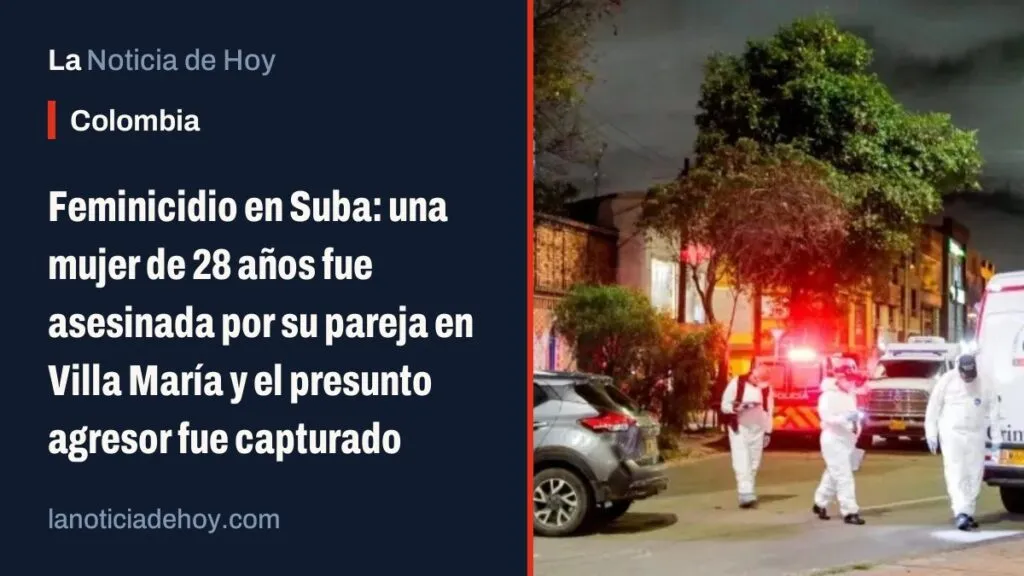 Feminicidio en Suba: una mujer de 28 años fue asesinada por su pareja en Villa María y el presunto agresor fue capturado