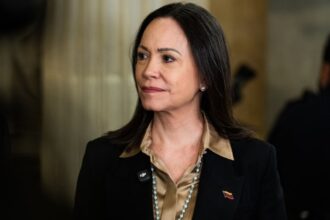 Machado excluida de las negociaciones sobre Venezuela: la líder opositora María Corina Machado en una aparición pública