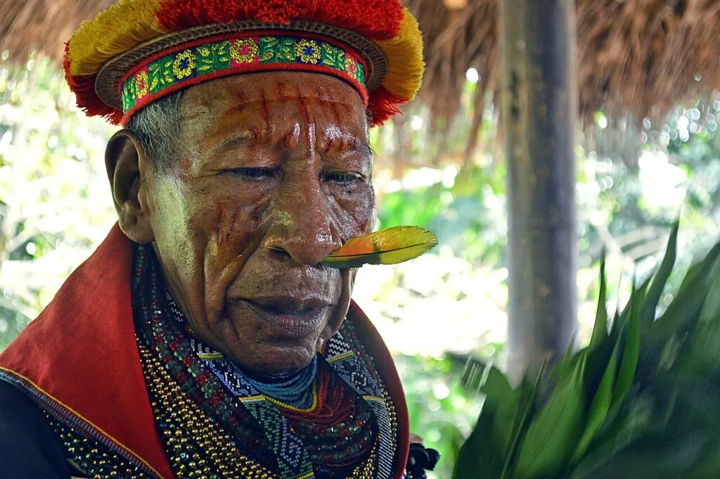 Pueblos indígenas amazónicos: un mayor del pueblo A'i Cofán, una de las naciones que alertaron ante la CIDH, en la Amazonía