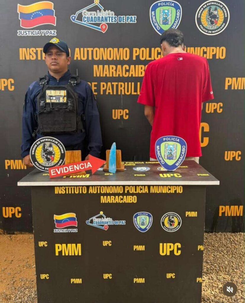 Detenido en el rescate en Maracaibo junto a un funcionario de la UPC de Polimaracaibo y la evidencia