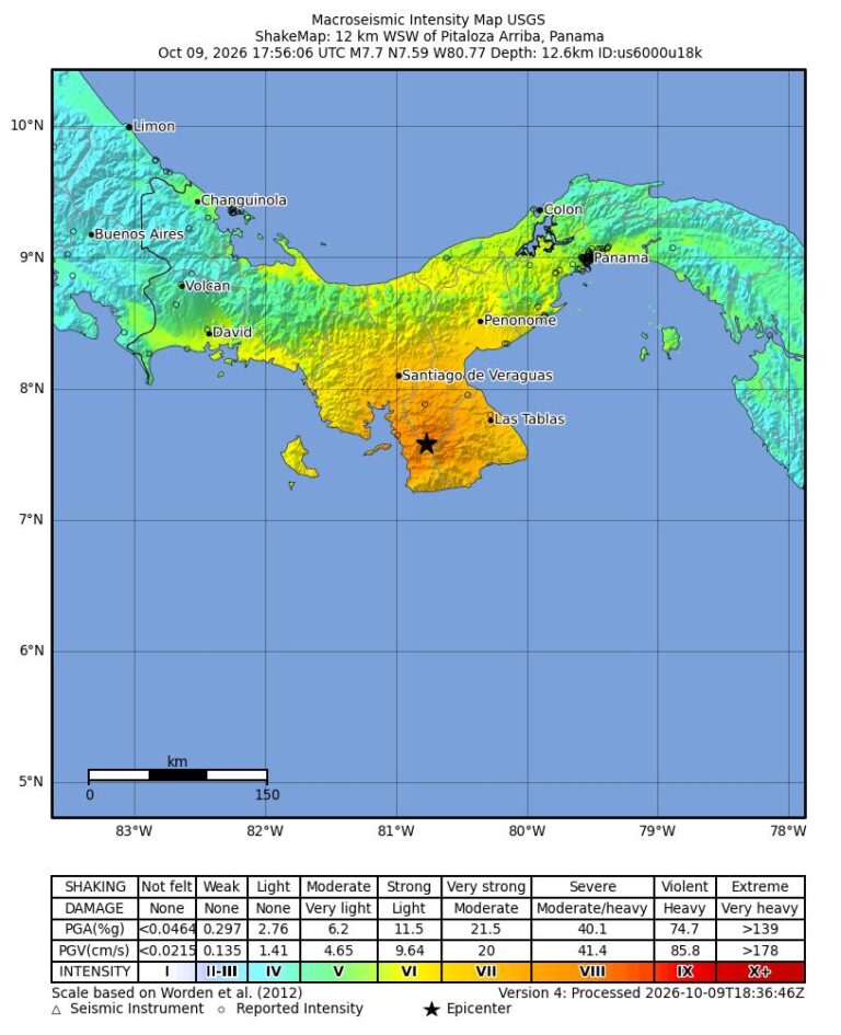Terremoto en Panamá EN VIVO: sismo de 7.6 sacude el país; alerta de tsunami