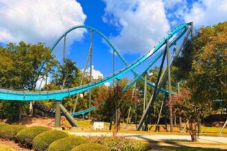 Montaña rusa Goliath de Six Flags Over Georgia, la atracción donde murió un hombre en Georgia
