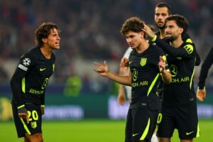 Stuttgart 1-1 Atlético de Madrid: Julián Álvarez celebra su gol del empate en el MHP Arena de Stuttgart