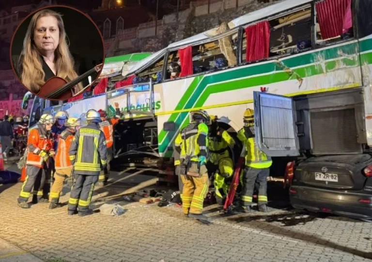 Autobús de la Orquesta de Cámara de Chile cayó en un estacionamiento