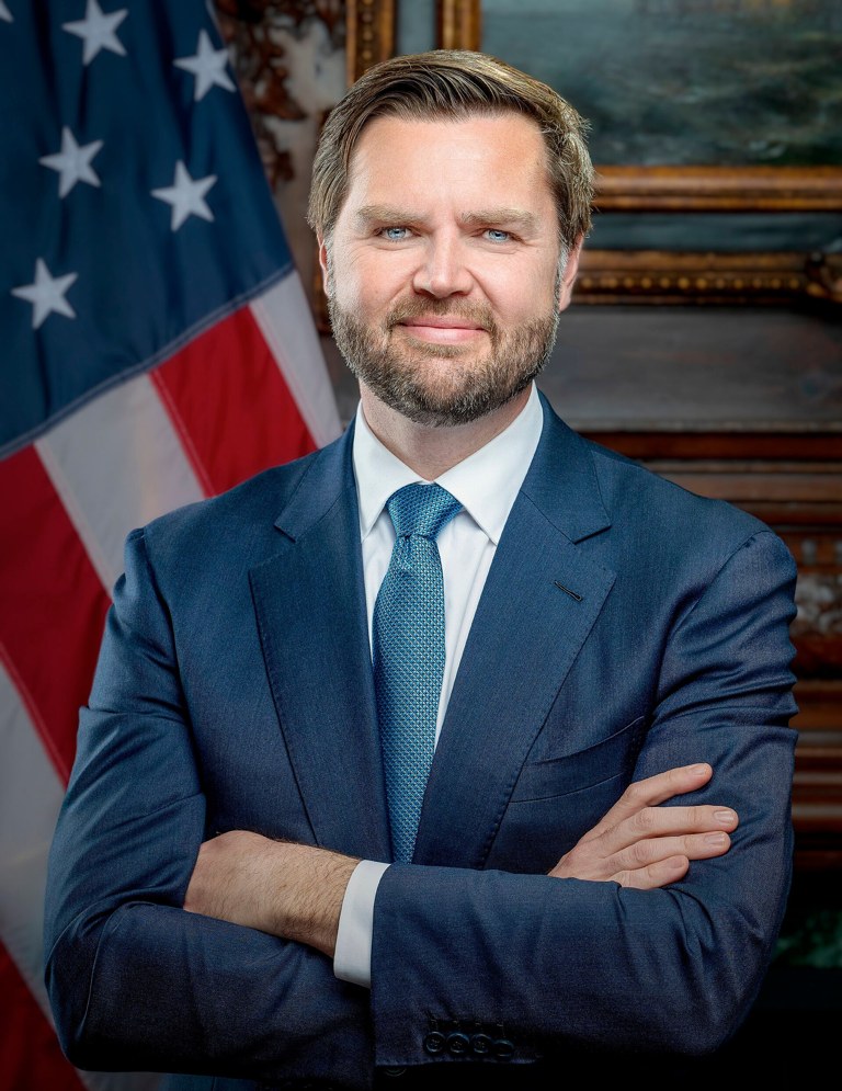 Vance defiende el conflicto contra Irán: retrato oficial del vicepresidente JD Vance