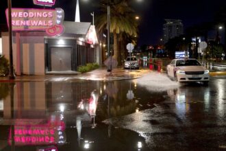 Récord de lluvia Las Vegas por el ciclón Rachel