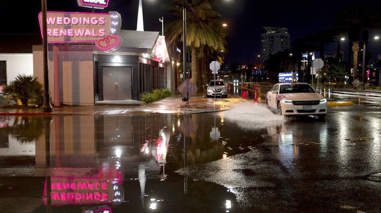 Récord de lluvia Las Vegas por el ciclón Rachel