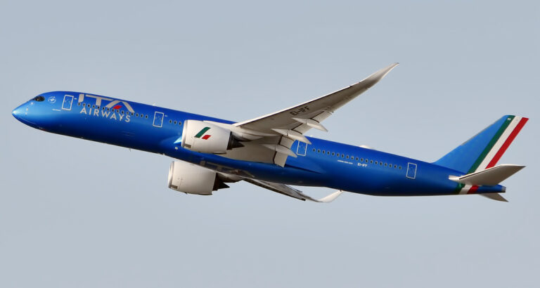 Avión de ITA Airways: la aerolínea reactivará los vuelos Roma Maiquetía con tres frecuencias semanales desde marzo de 2027